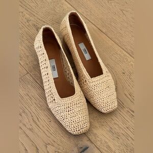 Miista raffia pumps